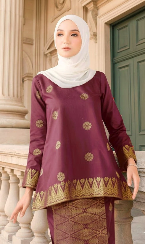 ARYANA KURUNG KEDAH | MAROON GOLD