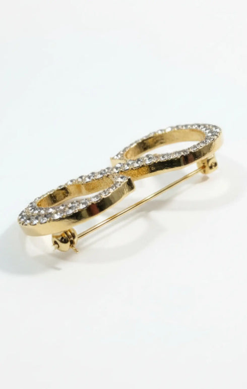 CNC BROOCH SILVER DIAMOND