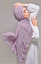 hawl Plain Smokey Purple flat lay showing overall shawl size and plain design