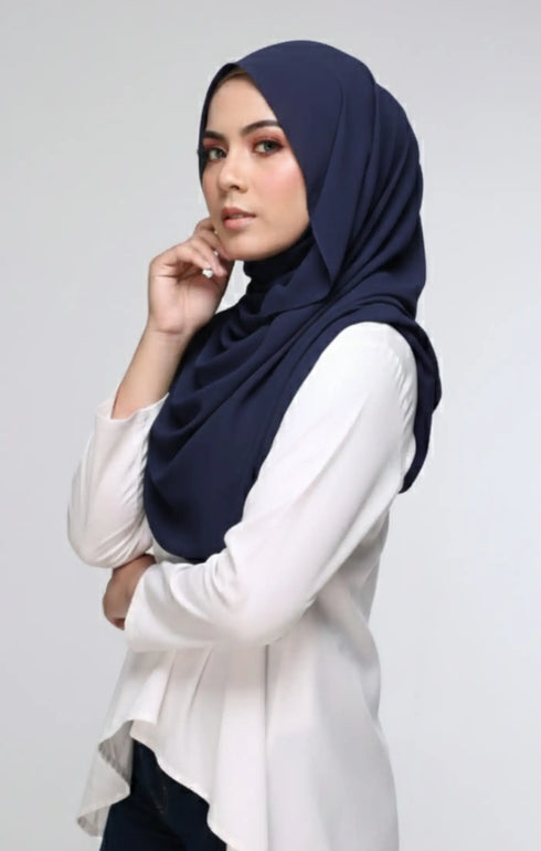 INSTANT SHAWL RANIA SEMINIT | BLUE BLACK