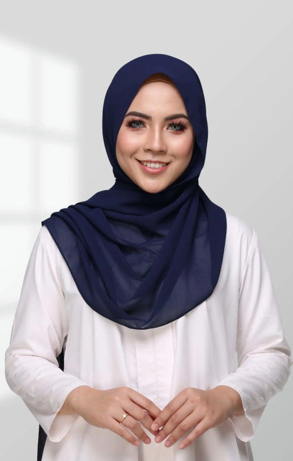 INSTANT SHAWL RANIA SEMINIT | BLUE BLACK