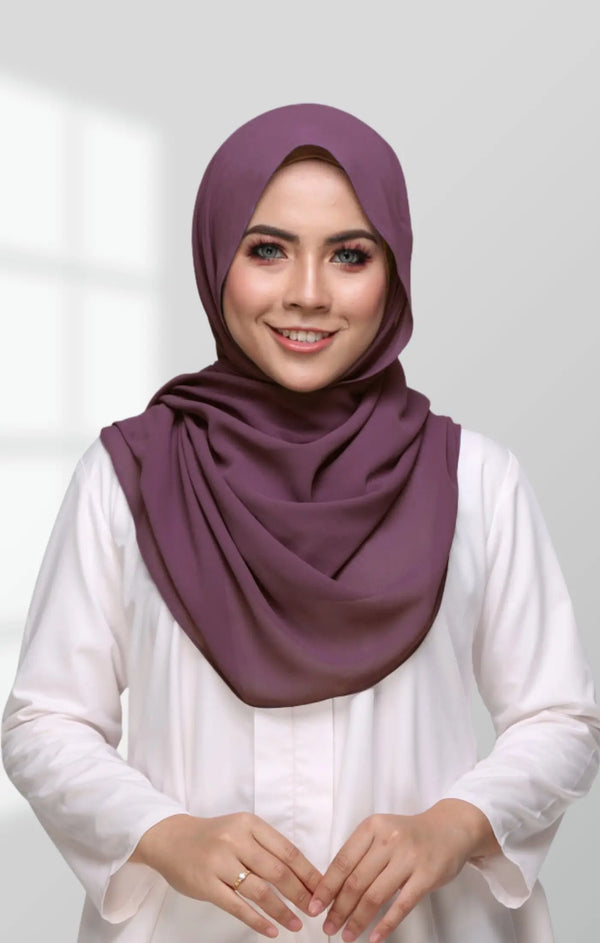 INSTANT SHAWL RANIA SEMINIT | DUSTY MAGENTA