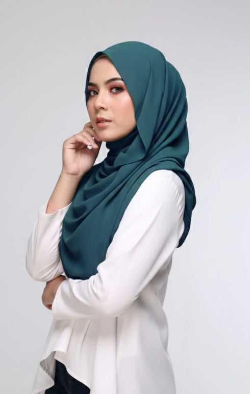INSTANT SHAWL RANIA SEMINIT | TEAL GREEN