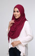 Maroon Semi Instant Shawl Plain flat lay showing overall shawl size and plain design