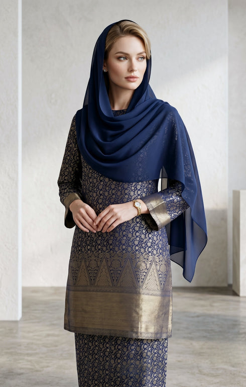 MYRA KURUNG MODEN | NAVY BLUE