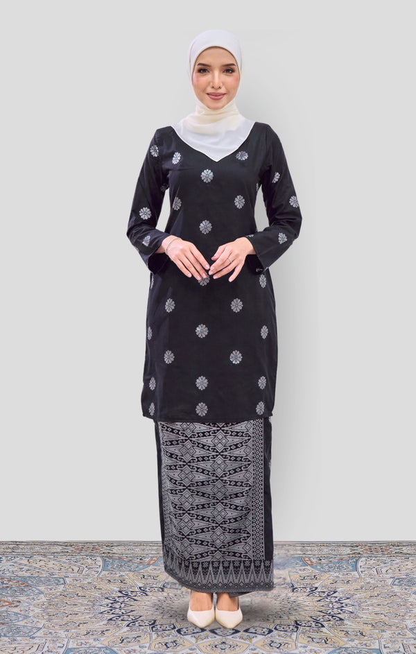 ARDINA KURUNG MODEN | BLACK SILVER