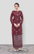 ARDINA KURUNG MODEN | MAROON SILVER