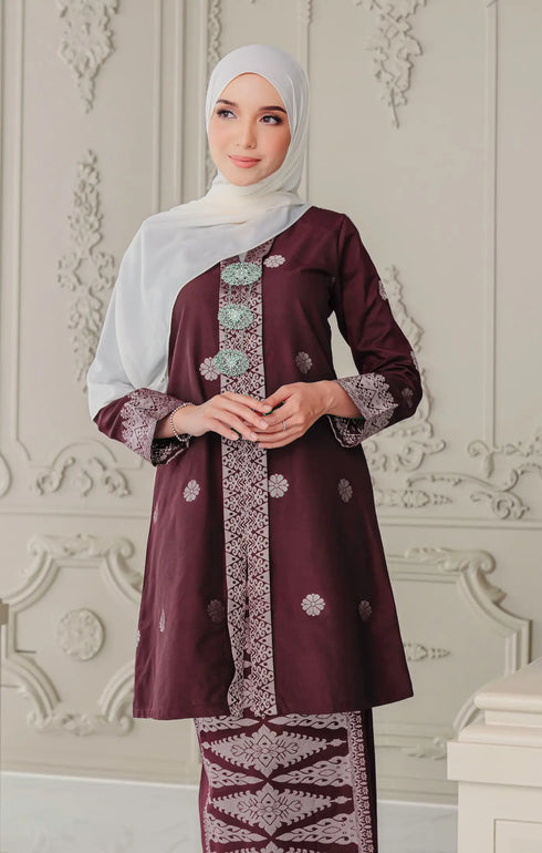 Laylo kebaya | Maroon Silver