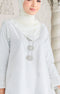 ARDINA KURUNG MODEN | WHITE SILVER