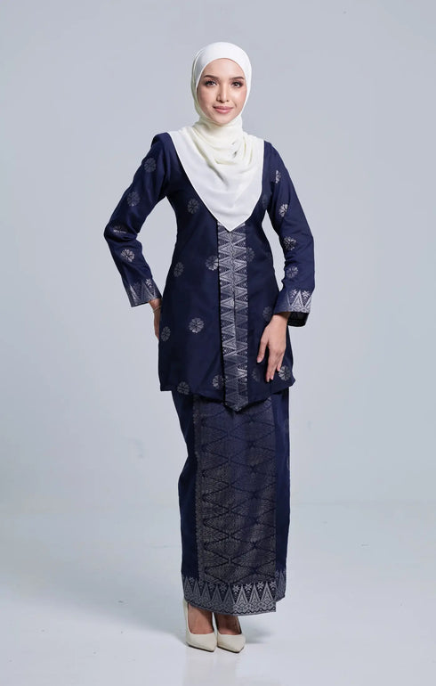 SEROJA KEBAYA | BLUE BLACK SILVER