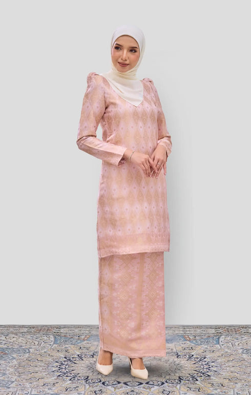 RABAI KURUNG MODEN | BABY PINK GOLD