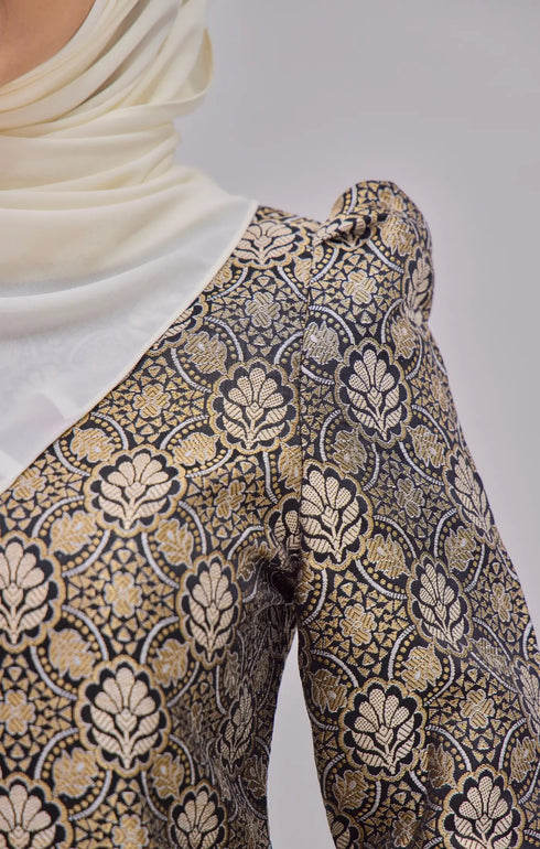 design of baju kurung brocade