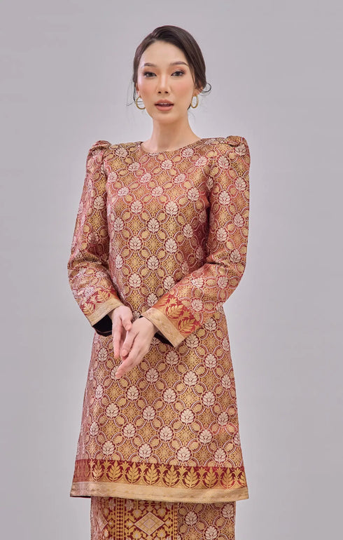 RABAI KURUNG MODEN | MAROON GOLD ORCHID