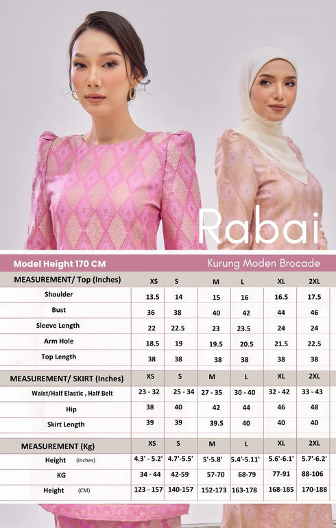 RABAI KURUNG MODEN | OFF WHITE GOLD