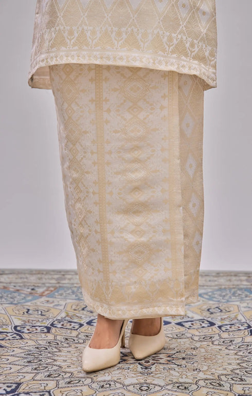 RABAI KURUNG MODEN | OFF WHITE GOLD