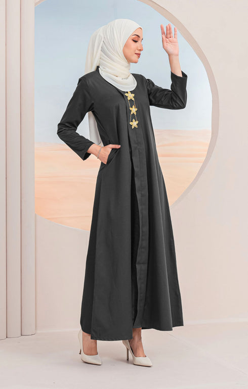 Rubi Jubah Kebarung Klasik | Black