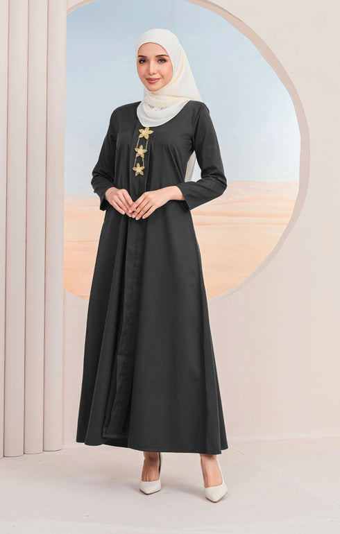 Rubi Jubah Kebarung Klasik | Black