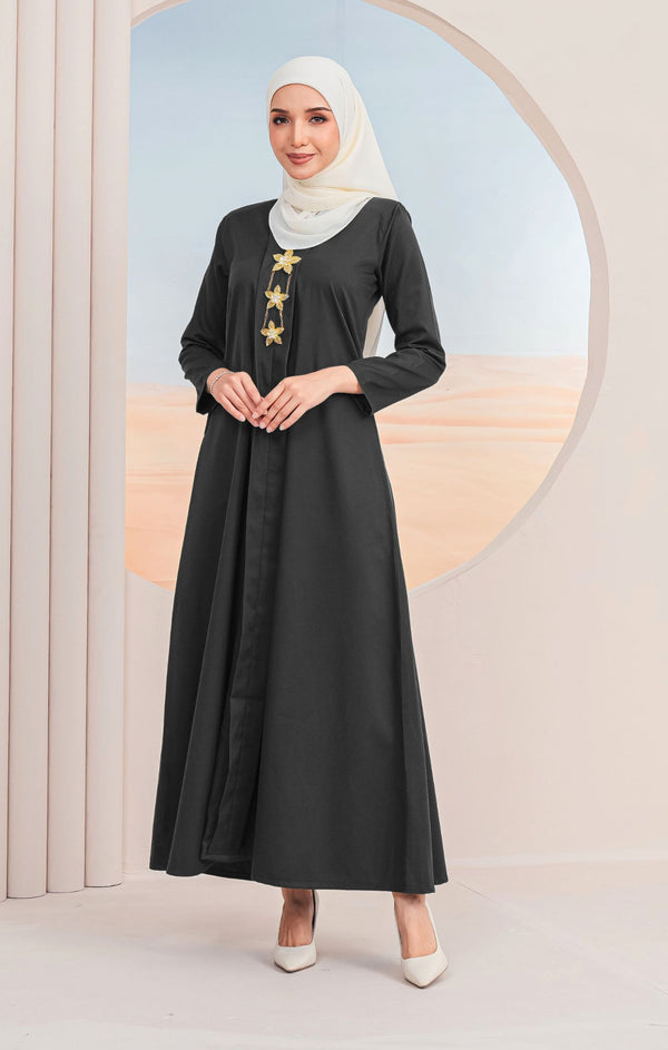 Rubi Jubah Kebarung Klasik | Black