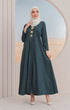 Rubi Jubah Kebarung Klasik | Dark Emerald Green