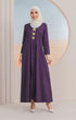 Rubi Jubah Kebarung Klasik | Dark Purple