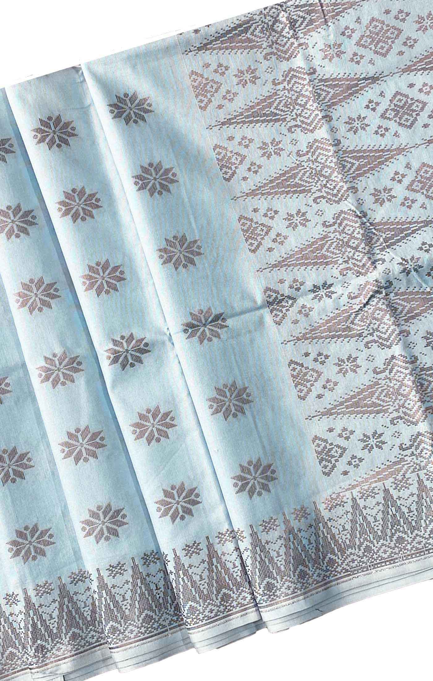 Songket Tenun | Star Flower Baby Mint Maroon