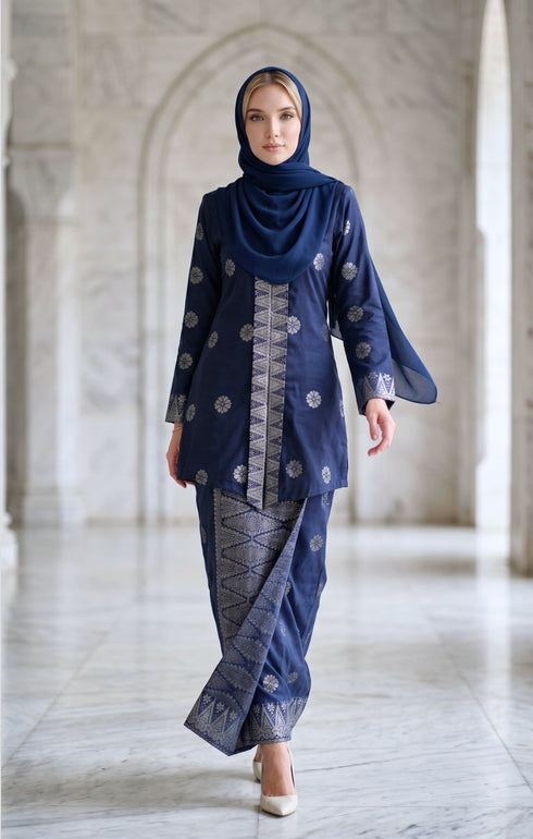 SEROJA KEBAYA | NAVY BLUE SILVER