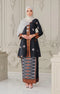 Bunga Raya Kebaya | Black Multi Silver