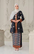 Bunga Raya Kebaya | Black Multi Silver