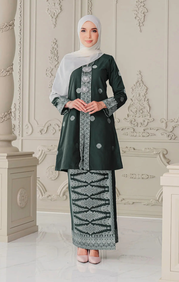 Laylo kebaya | Emerald Green Silver