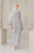 Laylo kebaya | Light Grey Silver