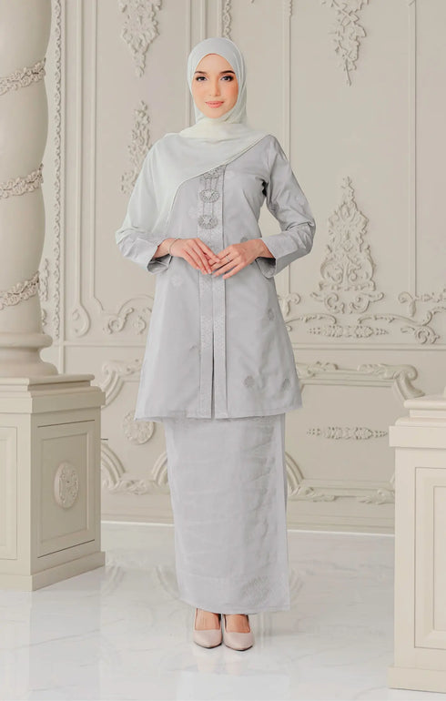 Laylo kebaya | Light Grey Silver