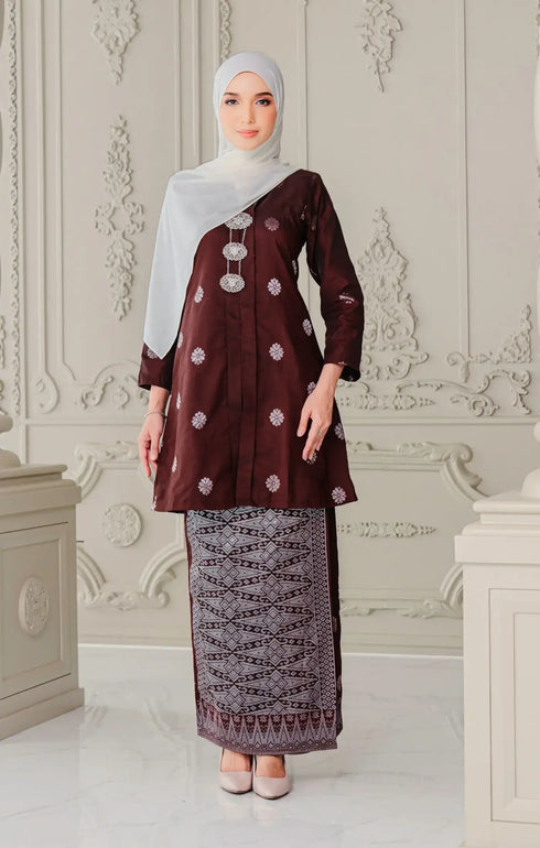 Anggun Kebaya | Maroon Silver