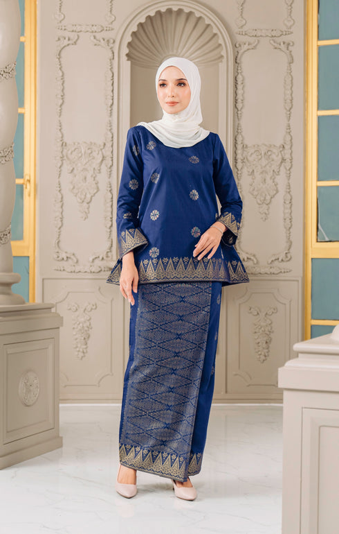 ARYANA KURUNG KEDAH | DARK ROYAL BLUE GOLD