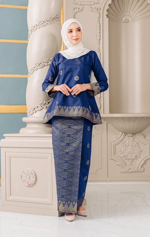ARYANA KURUNG KEDAH | DARK ROYAL BLUE GOLD