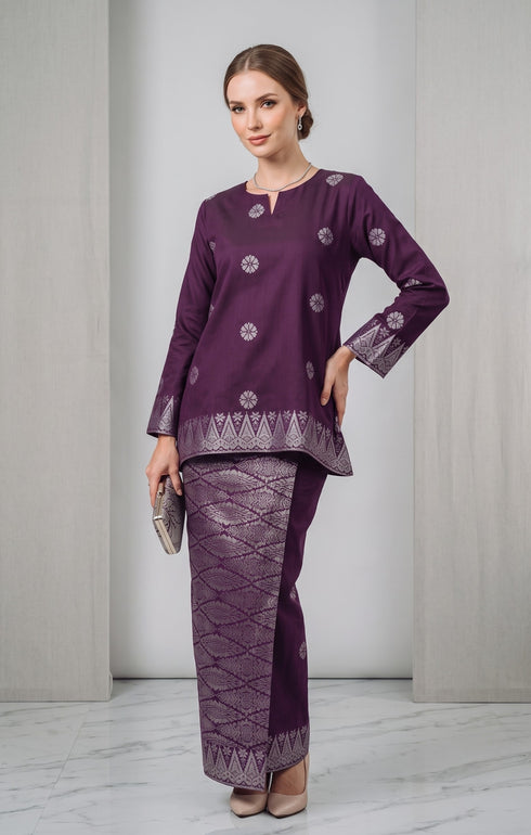 ARYANA KURUNG KEDAH | MAGENTA SILVER