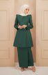 Dahlia Kurung Riau Plain | Dark Emerald Green