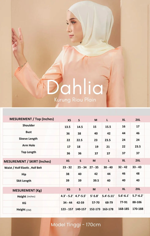 Dahlia Kurung Riau Plain | Dark Purple