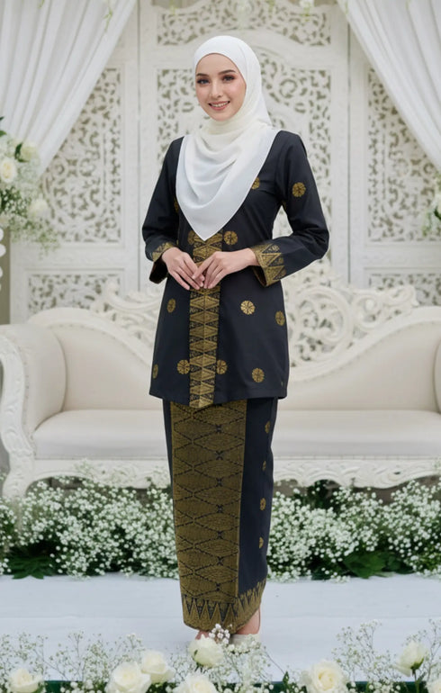 DEFECT-Seroja Kebaya | Black Gold