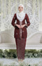 DEFECT-Seroja Kebaya | Maroon Silver