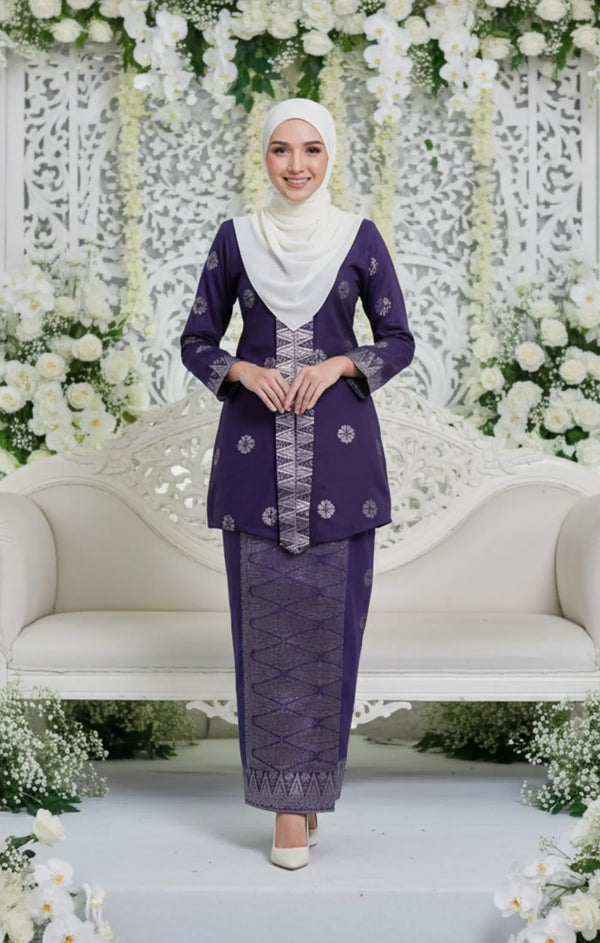 DEFECT-Seroja Kebaya | Purple Silver