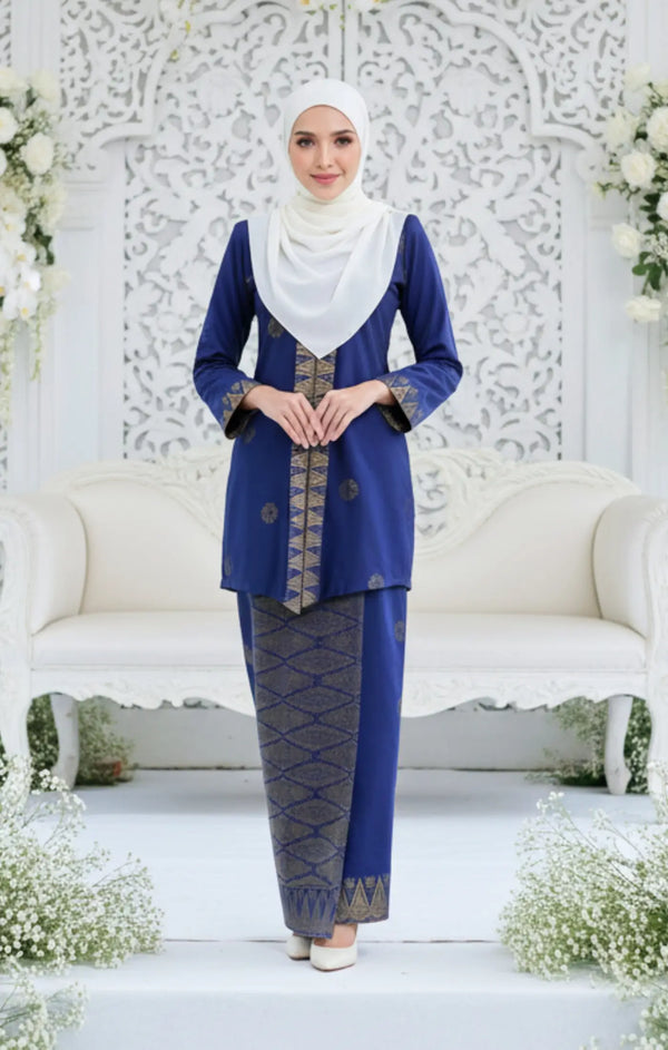 DEFECT-Seroja Kebaya | Royal Blue Gold