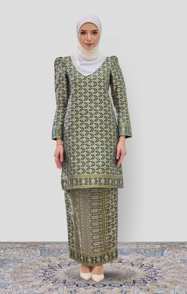 EMMA KURUNG MODEN | EMERALD GREEN GOLD