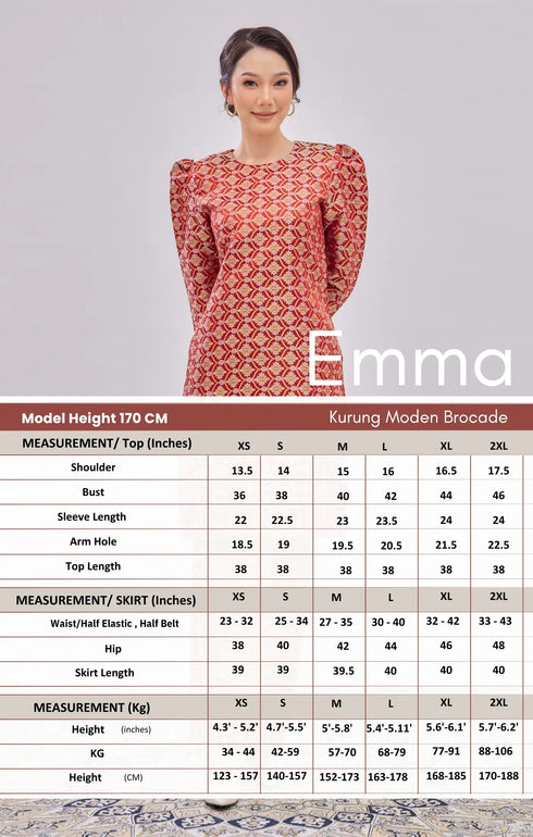 EMMA KURUNG MODEN | BLACK GOLD