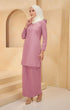 Kuntum Kurung Moden Plain | Dusty Pink