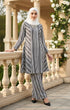 Front view Liyana 2.0 Kebarung Linen Black Stripe D3‑3 showing kebarung design and fit