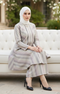 Third view Liyana 2.0 Kebarung Linen Smokey Pink Stripe showing full garment detail