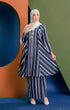 Liyana Kebarung Linen | Blue Black Stripe
