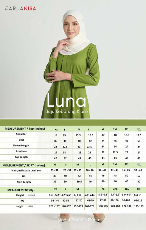 LUNA KEBARUNG KLASIK | DARK EMERALD GREEN