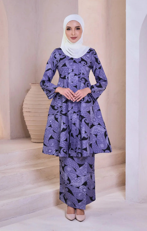 Baju Kebarung Pasley | Dusty Blue