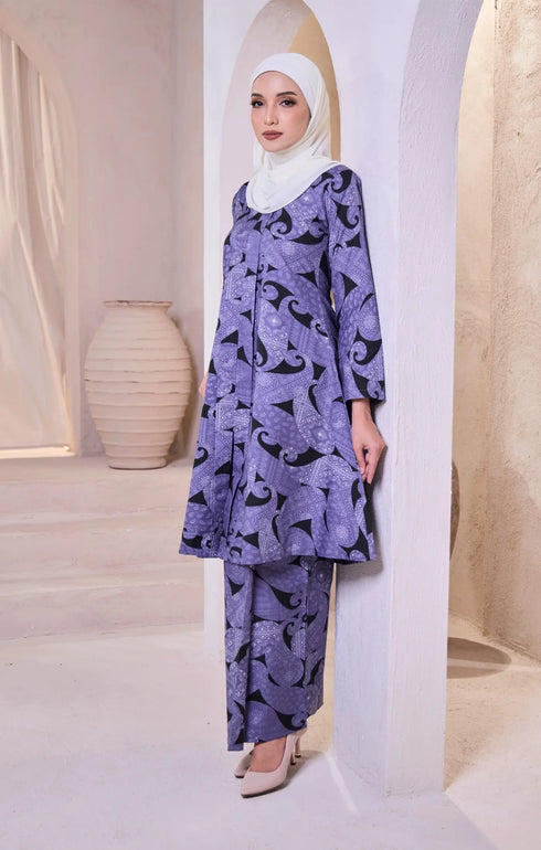 Baju Kebarung Pasley | Dusty Blue